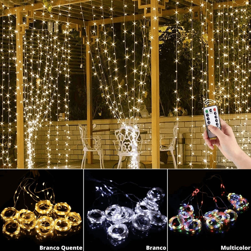 Luzes de LED Curtain para Decoração de Natal